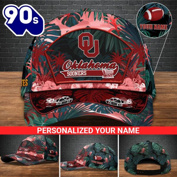 Oklahoma Sooners Football Team Cap Personalized Your Name NCAA Cap