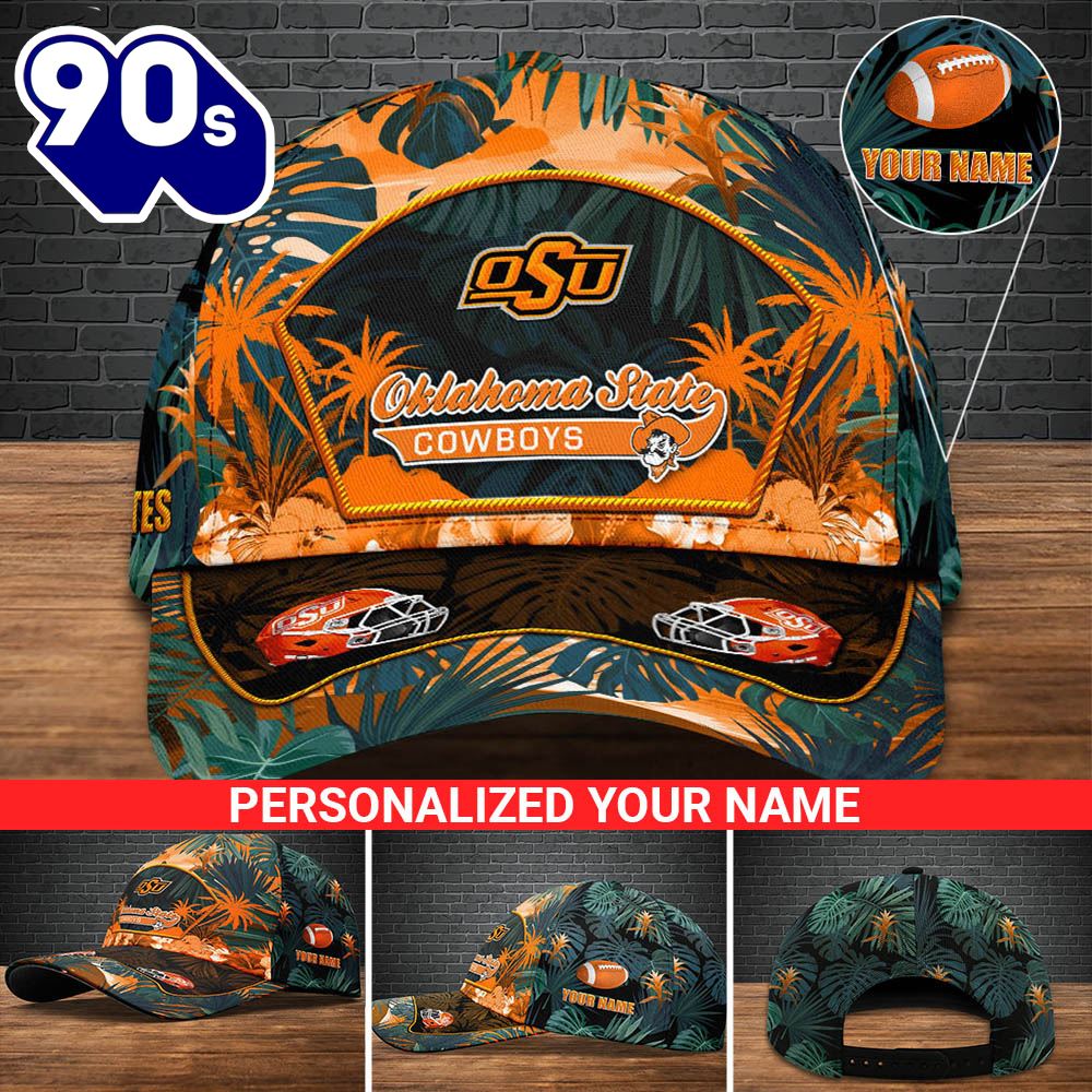 Oklahoma State Cowboys Football Team Cap Personalized Your Name NCAA Cap