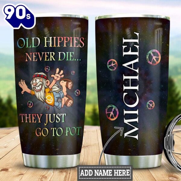Old Hippie Personalized Tumbler