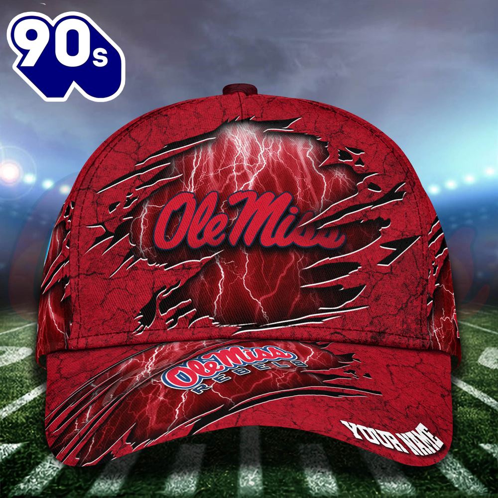 Ole Miss Rebels Cap Custom Your Name And Number NCAA Cap
