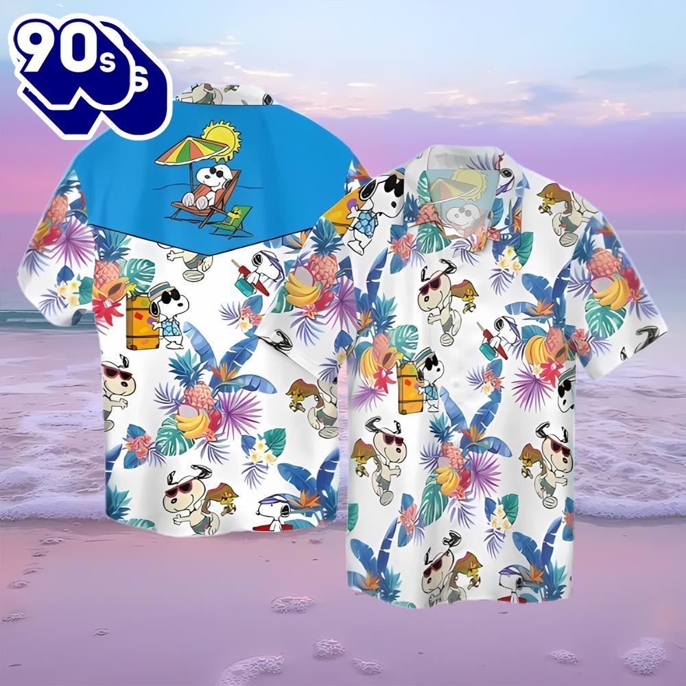 Peanuts Snoopy Gifts Snoopy Tropical Hawaiian Shirt