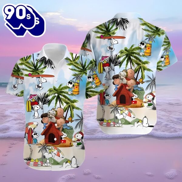 Peanuts Snoopy Summer Time All Over Print Hawaiian Shirt