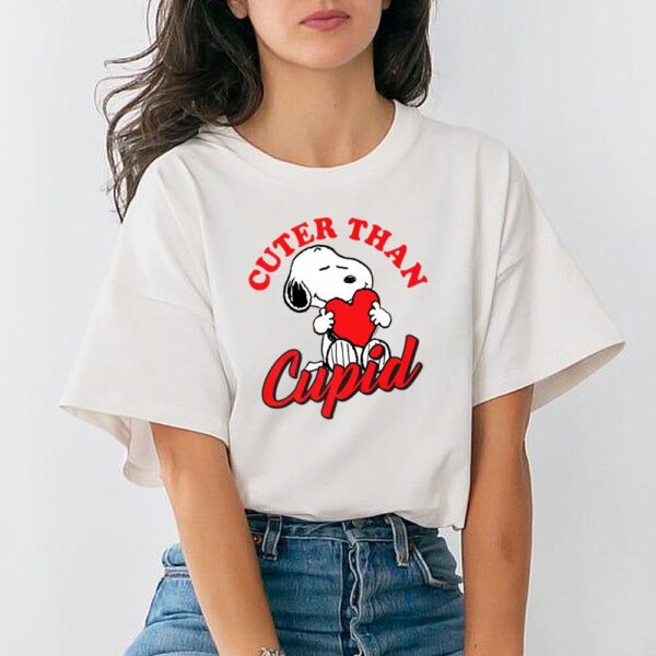 Peanuts Valentine Snoopy Cuter Than Cupid Shirt Gift Ideas For Grilfriend