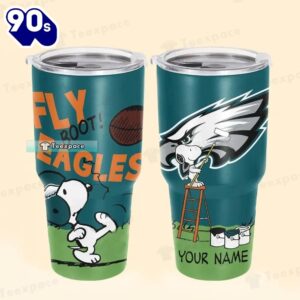Personalize Name Eagles Snoopy Stainless…