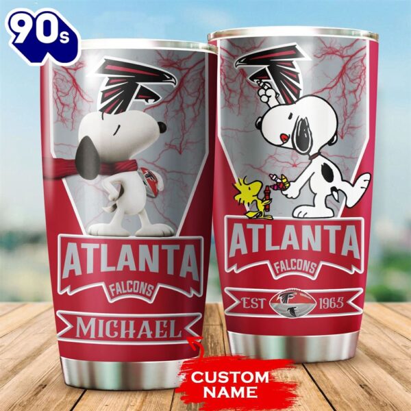 Personalized Atlanta Falcons Snoopy All Over Print 3D Tumbler-TPH
