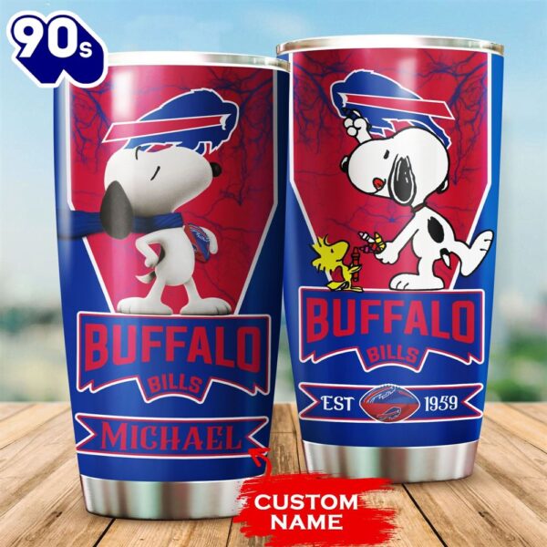 Personalized Buffalo Bills Snoopy All Over Print 3D Tumbler-TPH