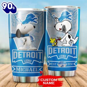Personalized Detroit Lions Snoopy All…