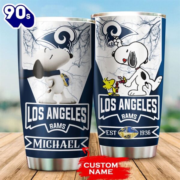 Personalized Los Angeles Rams Snoopy All Over Print 3D Tumbler-TPH