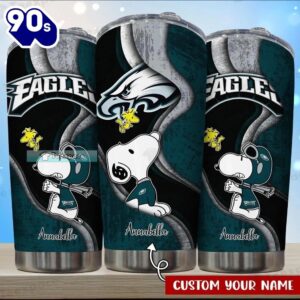 Personalized Philadelphia Eagles Snoopy Tumbler…