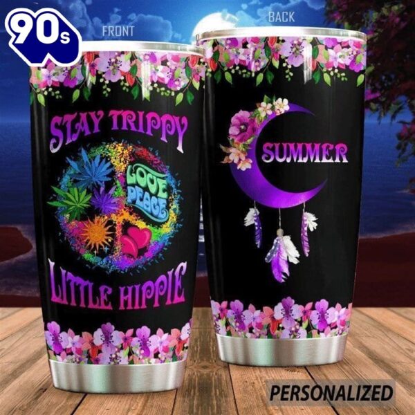Personalized Stay Trippy Little Hippie Tumbler