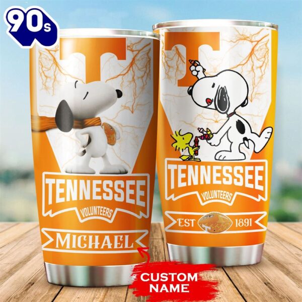 Personalized Tennessee Volunteers Snoopy All Over Print 3D Tumbler-TPH