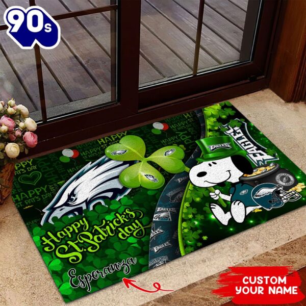 Philadelphia Eagles NFL-Custom Doormat The Celebration Of The Saint Patrick’s Day
