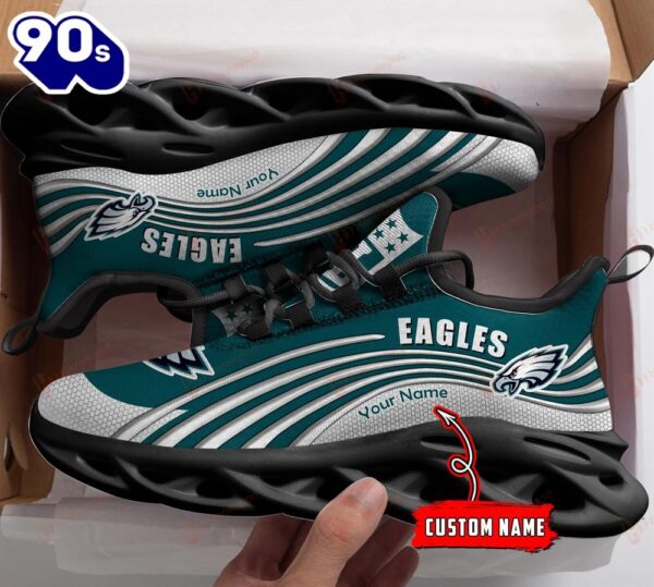 Philadelphia Eagles NFL Personalized Clunky Shoes Running Adults