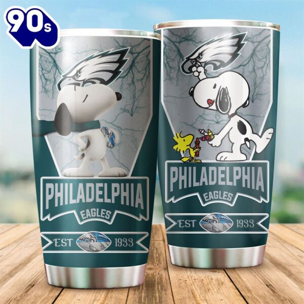 Philadelphia Eagles Snoopy All Over Print 3D Tumbler-TPH