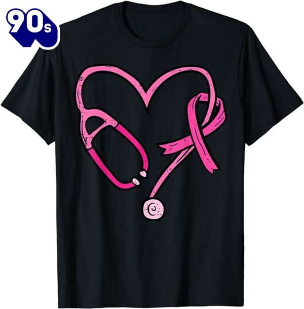 Pink Stethoscope Nurse Medical Breast Cancer Awareness Shirt