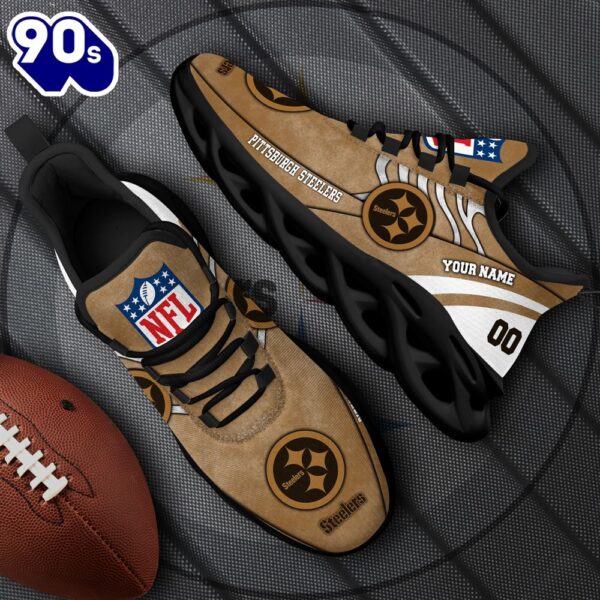 Pittsburgh Steelers NFL Clunky Shoes For Fans Custom Name And Number