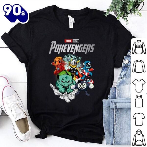 Poke Monvel Pokevengers Marvel Avengers Endgame shirt