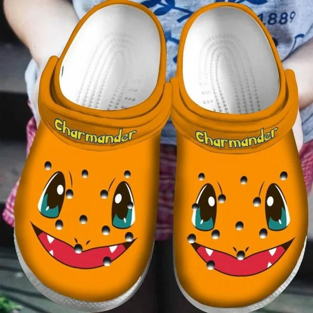 Pokemon Charmander On Orange Crocs Crocband Clog Comfortable Shoes
