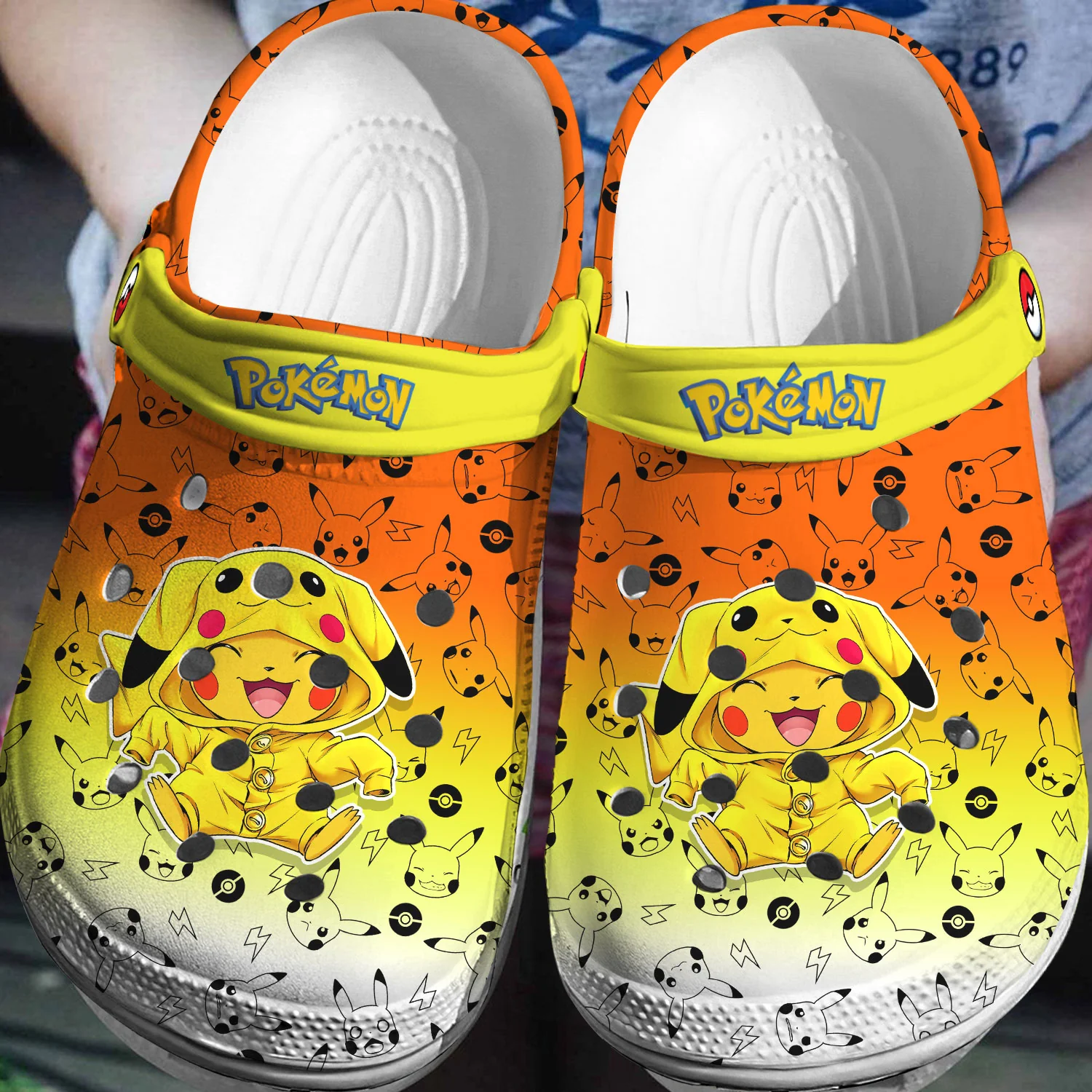Pokemon Pikachu Baby Crocs 3D Clog Shoes