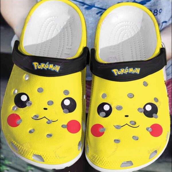 Pokemon Pikachu Yellow Pattern Crocs Crocband Clog Fashion Style For Women Men