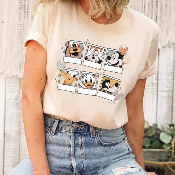 Retro Disney Mickey Polaroid And Friends Shirt