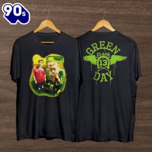 Retro Music Green Day Band Vintage Graphic Tee, Green Day Tour 2024 Neon T-Shirt