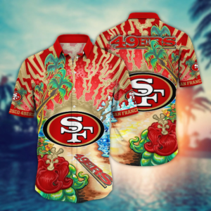 San Francisco 49Ers NFL Hawaiian Shirt Music Festivalstime Footie Shirts