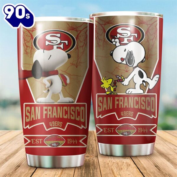 San Francisco 49Ers Snoopy All Over Print 3D Tumbler – Red-TPH