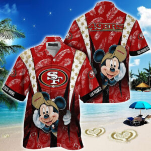 San Francisco 49ers Mickey Mouse  NFL Hawaiian Shirt