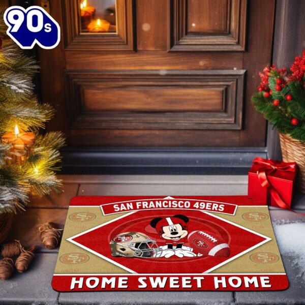 San Francisco 49ers NCAA And Mickey Mouse Doormat