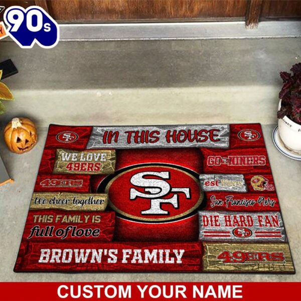 San Francisco 49ers NFL-Custom Doormat For Couples This Year