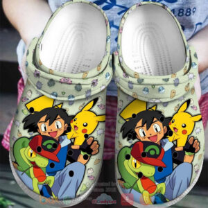 Satoshi And Pikachu Clog Shoes For Pokemon Fans