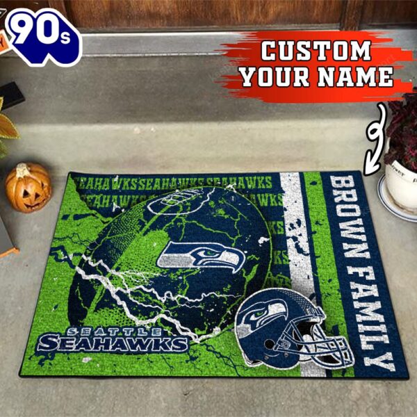 Seattle Seahawks NFL-Custom Your Name Doormat