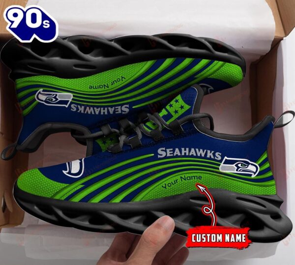 Seattle Seahawks NFL Personalized Clunky Shoes Running Adults