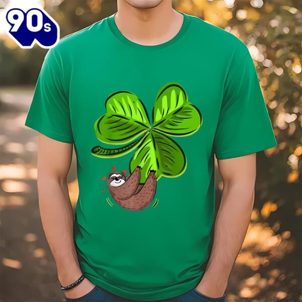 Sloth Shamrock St. Patricks Day Funny Sloth Irish T-Shirt