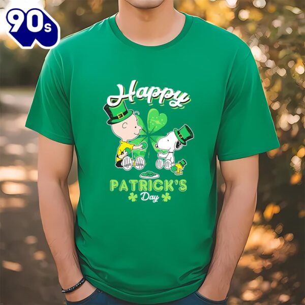 Snoopy And Charlie Brown Happy St Patrick’s Day T-shirt