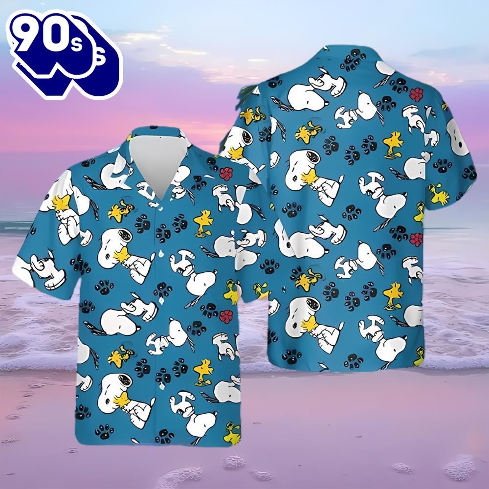Snoopy And Woodstock All Over Print Hawaiian Shirt