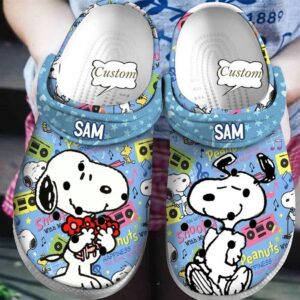 Snoopy Crocs Comfortable Crocband Shoes…