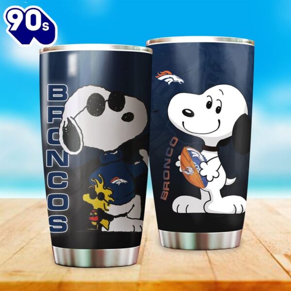 Snoopy Denver Broncos NFL Football Teams Big Logo 5 Gift For Fan Travel Tumbler