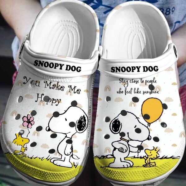 Snoopy Dog Cartoon Crocs 3D Clog Shoes