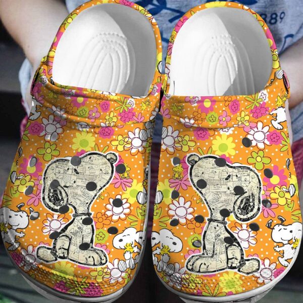 Snoopy Flower Crocs 3D Clog Shoes