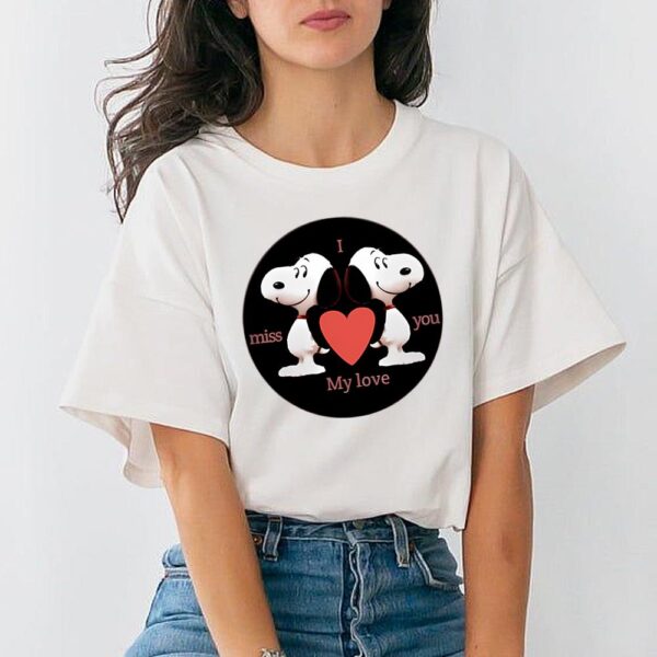 Snoopy I Miss You My Love Valentine Shirt Peanuts Snoopy All The Love Shirt Hot Valentine’s Shirt