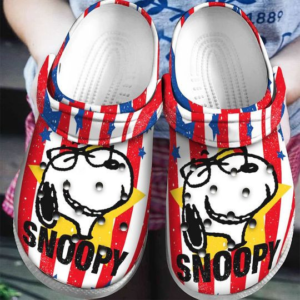 Snoopy Logo Star Pattern Crocs…