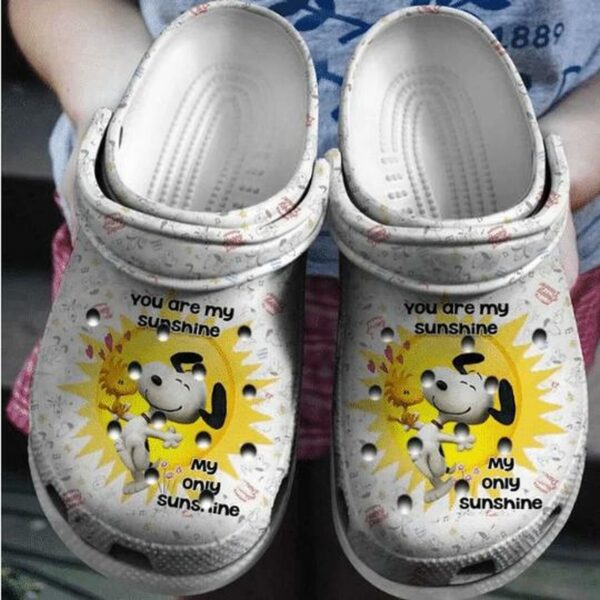 Snoopy My Sunshine Personalized  202 Gift For Lover Rubber Crocs Crocband Clogs