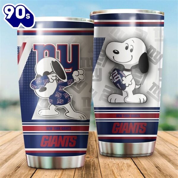Snoopy New York Giants NFL Football Teams Big Logo 12 Gift For Fan Travel Tumbler