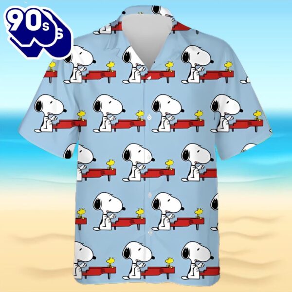 Snoopy Playing Piano Hawaiians Shirt