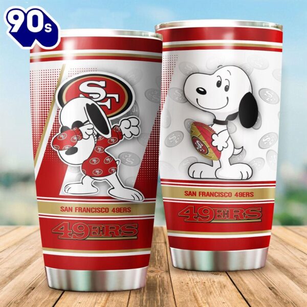 Snoopy San Francisco 49ers NFL Football Teams Big Logo 16 Gift For Fan Travel Tumbler