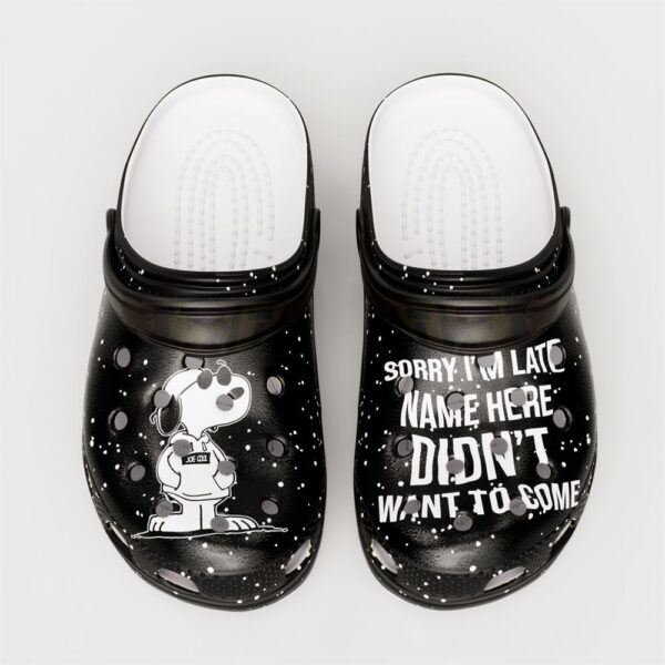 Snoopy Sorry I’m Late Crocs 3D Clog Shoes for Women Men Kids