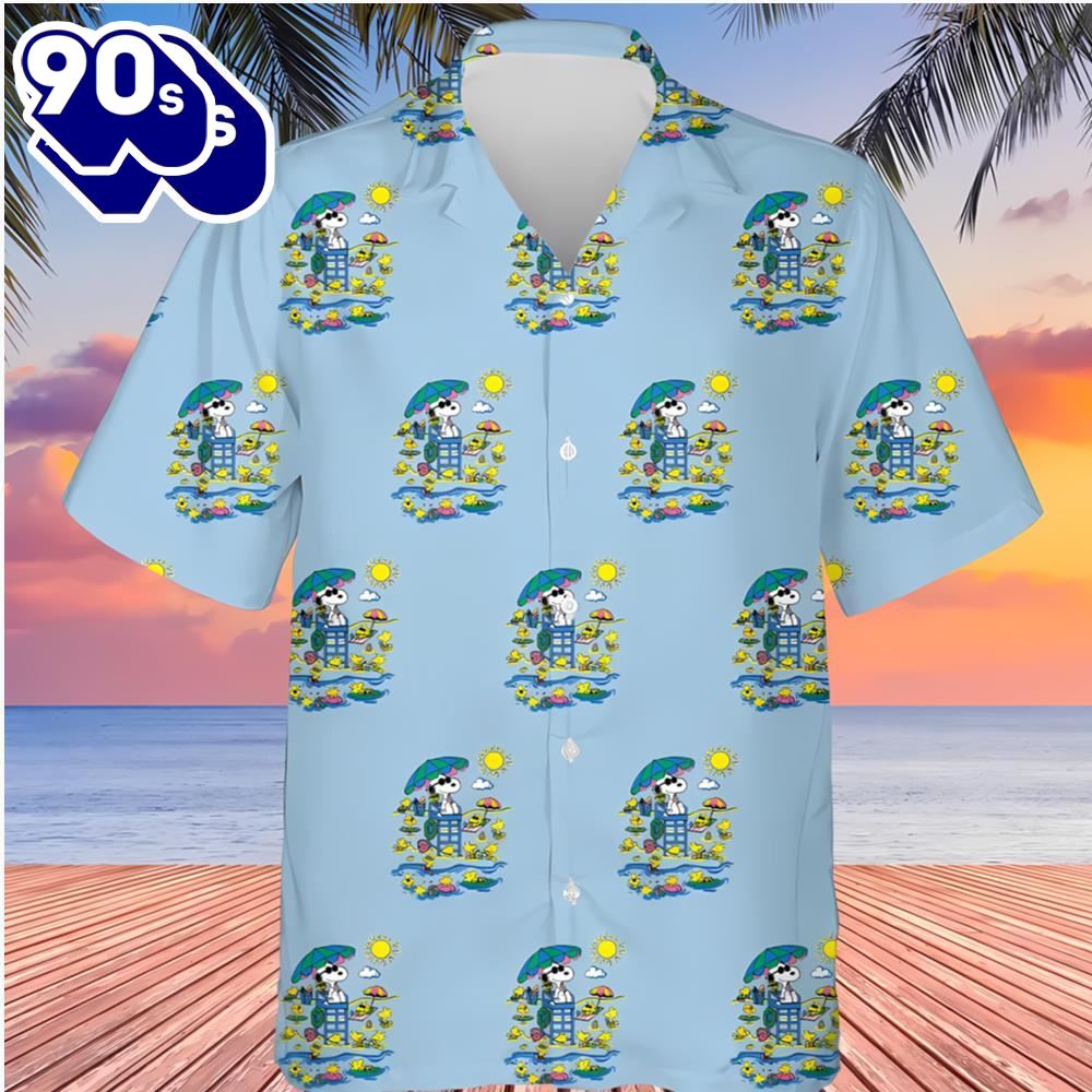 Snoopy Woodstock Peanuts Beach Charlie Vintage Hawaiians Shirt