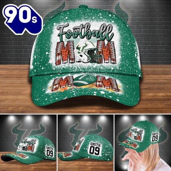 South Florida Bulls Bleached Cap Custom Your Name And Number NCAA Cap